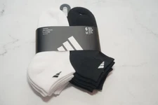 Adidas Men's Cushioned Low Cut Ankle Compression Socks 6 pair Size M (5-8)