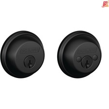 Deadbolt Alloy Steel Matte Black Keyed 2 Sides Residential Security