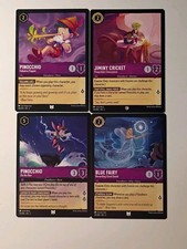 Disney Pinocchio Lorcana TCG Card Lot Of 4 Rise Of The Floodborn