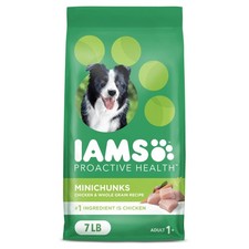 Iams Proactive Health Minichunks Dry Dog Food,Real Chicken Whole Grains,7 Lb Bag