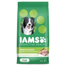 Iams Proactive Health Minichunks Dry Dog Food,Real Chicken Whole Grains,7 Lb Bag
