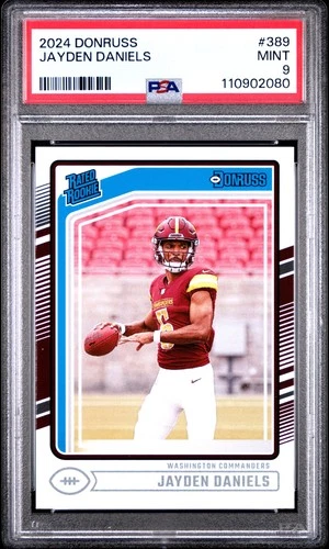2024 PANINI DONRUSS #389 JAYDEN DANIELS ROOKIE RC PSA 9