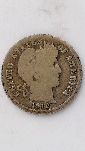 1912-S United States, Barber Head Dime