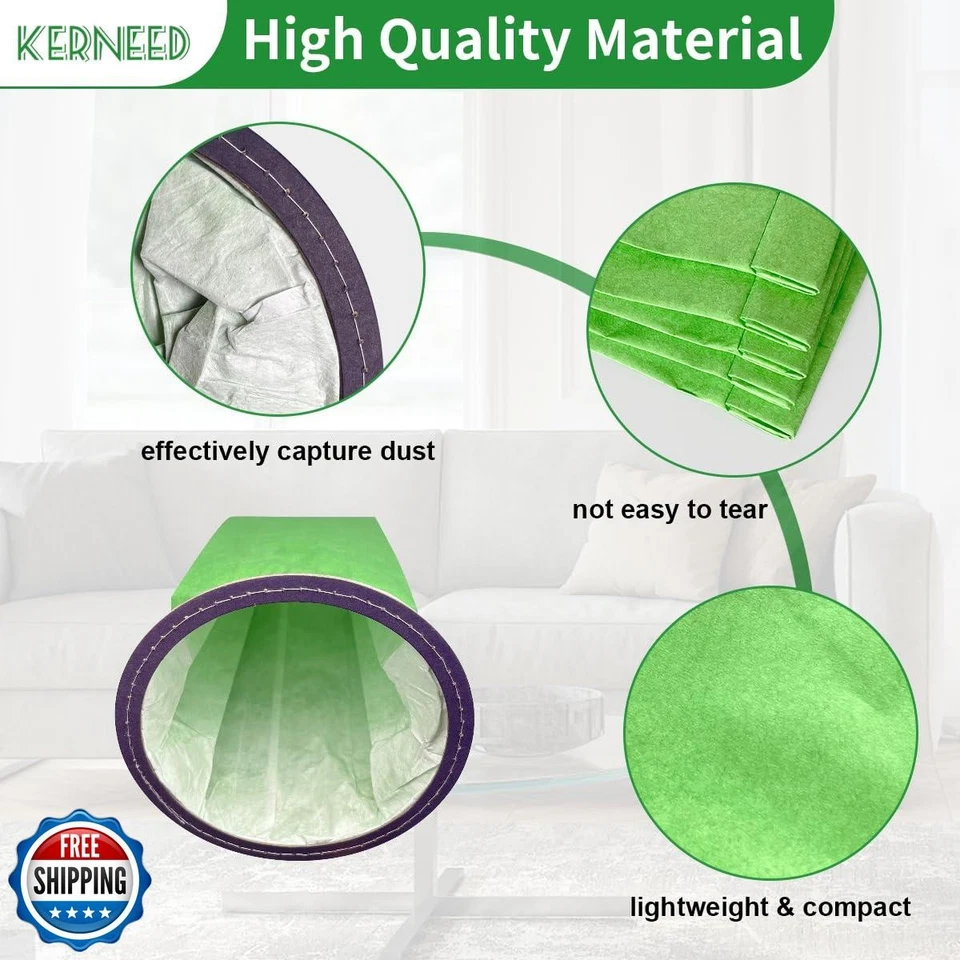 15 Pack 100431 Micro Filter Bags Replacement for ProTeam 6 Quart Backpack Vac - Image 4 of 4