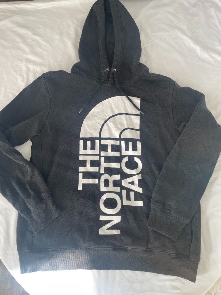The North Face Men's Hoodie - Black and White - Size Large