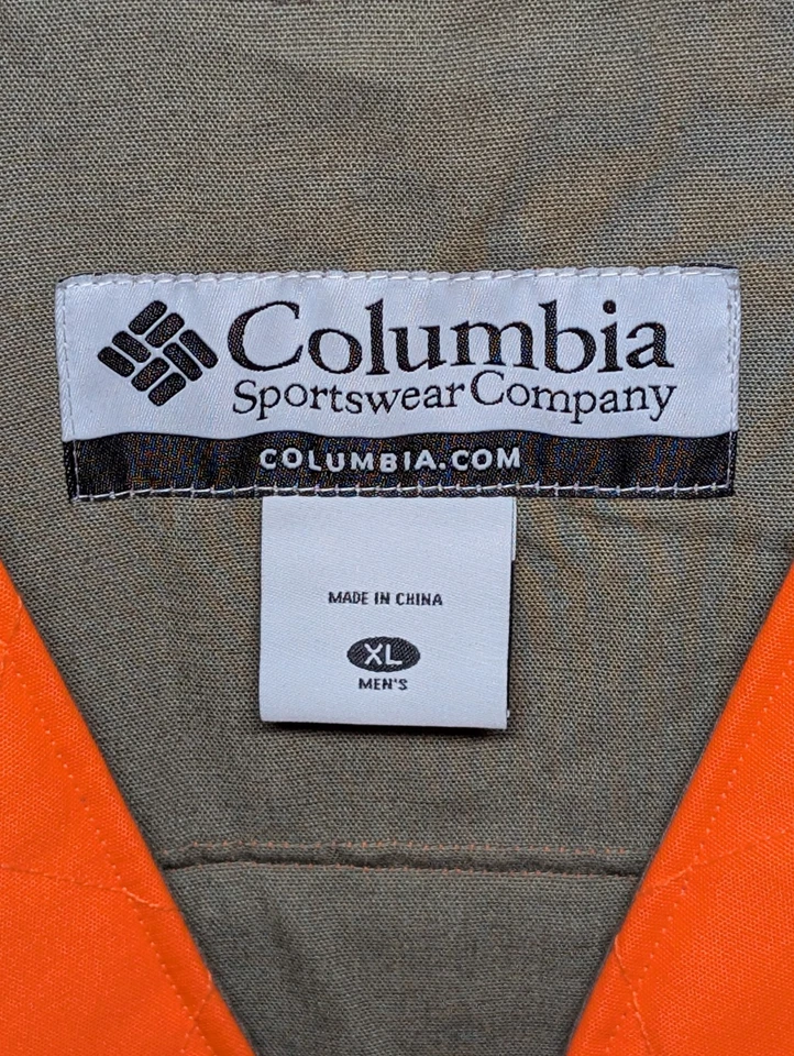 NWT COLUMBIA Hunting Vest Blaze Orange Brown Turkey Fowl Duck Bird Mens Size XL - Image 2 of 4