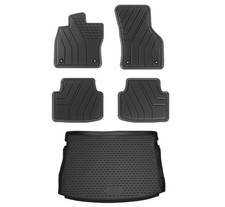 Gummi Fußmatten Kofferraumwanne für VW Golf 8 ab 2020- Allwetter Gummimatten