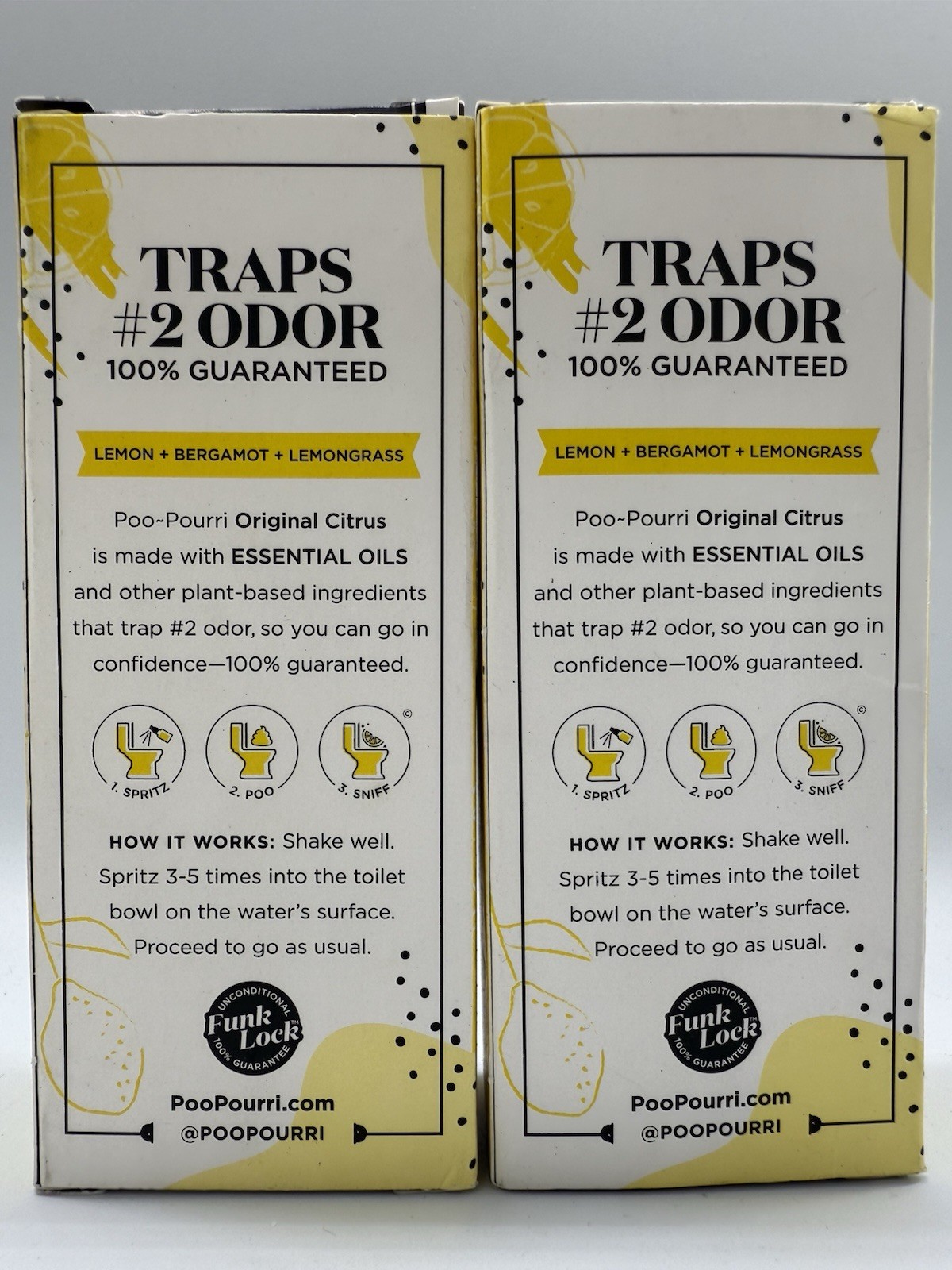 Poo-pourri Before-you-go Toilet Spray, 2 boxes Original Citrus, 2 Fl Oz - Lemon