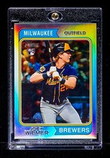 Joey Wiemer RARE RAINBOW SILVER REFRACTOR INVESTMENT ROOKIE CARD Brewers SP /374