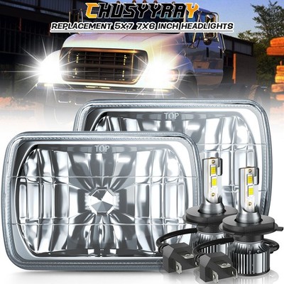 7x6'' 5x7 inch Led Headlight Hi/Low beam fit ford F150 F650 F750 E150 E250 E350