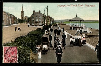 Weymouth, Promenade, North End, Ansichtskarte 1913 