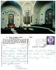 Vintage Postcard U.S. Naval Academy Chapel Annapolis Maryland
