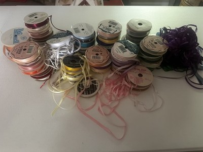 LARGE RIBBON LOT-VARIETY OF COLORS, TEXTURES & STYLES, LOT B