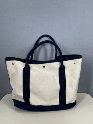 Scarborough & Tweed Morgan Stanley Tote Bag Made in USA Cream Navy 