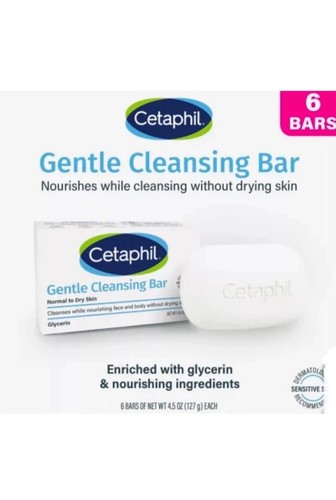 Cetaphil Gentle Cleansing Bar, Nourishes While Cleansing 4.5oz (127g) 6-pack - Picture 1 of 1