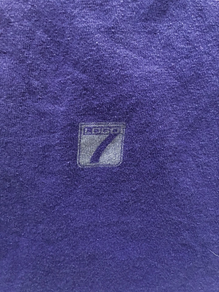 Vintage 90's Phoenix Suns T Shirt Logo 7 Men's Size XL Purple And Orange NBA - Image 4 of 4