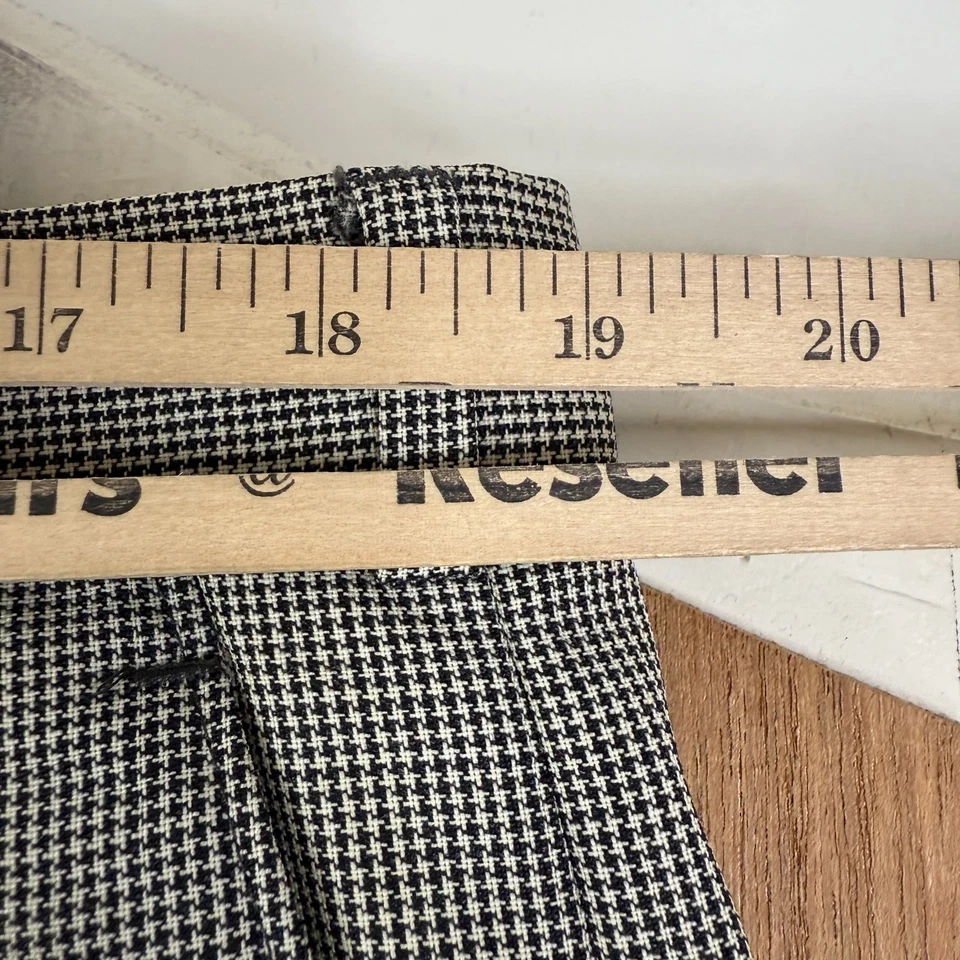 Pantalones Brooks Brothers Para Hombre 38x31 Gris Pata de Gallo Vestido Pantalones Lana Plisada 346 Foto 3 de 4