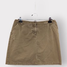 J.Crew Khaki Cotton Chino Distressed Mini Skirt Womens Size 8 Brown 76248 SU 06
