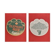 Carlsberg Elephant Beer Red Font Brewery Beer Mat Beer
