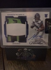 Panini Flawless- Rookie Patch Autograph Kenneth Walker III #RPA-19 Sapphire /10