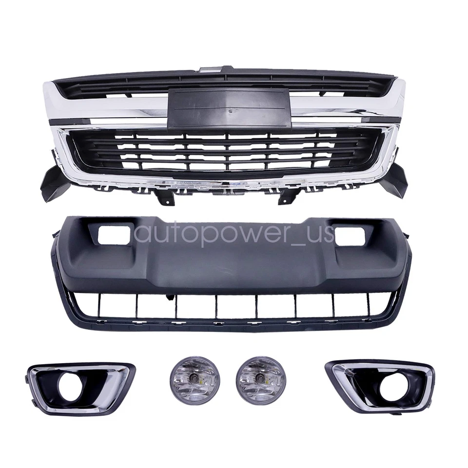 6Pcs of Front Grille/Lower Skid Plate/Fog Light For Chevrolet Colorado 2015-2020 - Image 4 of 4