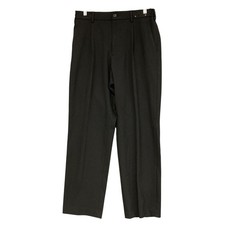 Uniqlo Pants Mens Medium W30-33 Black Pleated Stretch Smart Dress Pants 47016