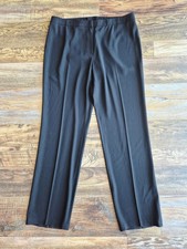 ESCADA Torah Straight-Leg Dress Pants High Rise Black Womn's 44