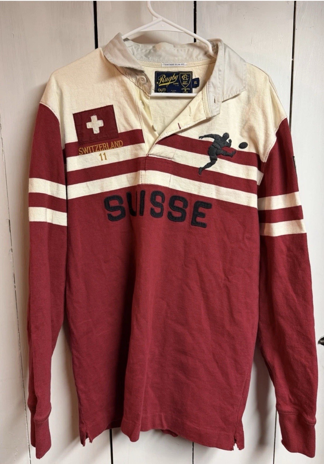 🇨🇭 Vintage Ralph Lauren Rugby “SUISSE” 🇨🇭 Rugby Brand Men’s XL image 2