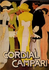 CORDIAL CAMPARI Vintage Drink Advertising Poster