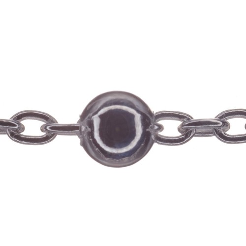 Sterling Silver Chain Necklace Saturn Ball Anchor Trace 925 - 1mm - 18inch - Picture 5 of 10