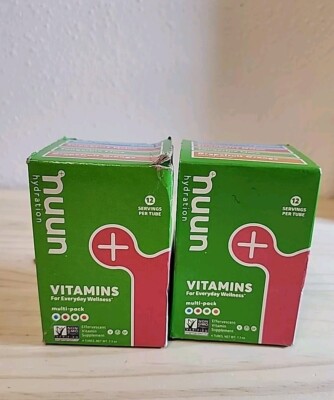 2PK NUUN Hydration Vitamins Multi-Pack Electrolytes 12 Tablets Each
