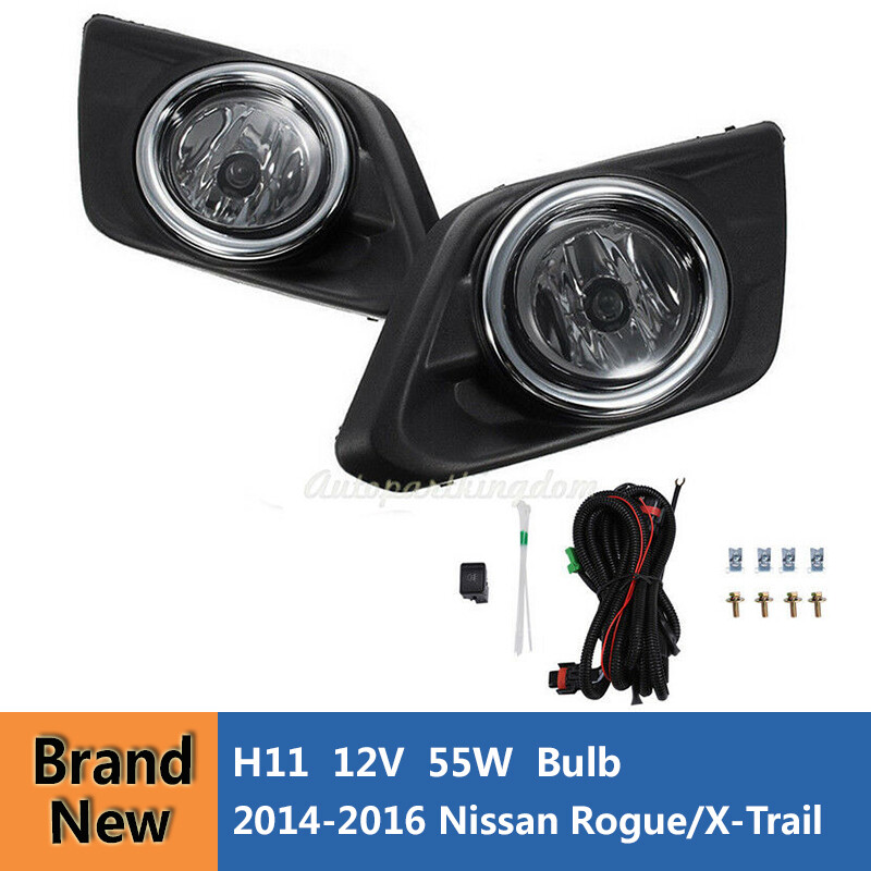 Fog Light Bumper Lamp Kit For 2014-2016 Nissan Rogue / X-Trail – With Switch, Harness & H11 Bulbs