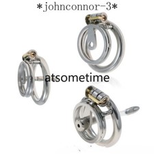 Stainless Steel Chastity Device Flat Lock Male Chastity Cage Metal Restraint