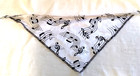 Music Notes Pet Scarf Dog/Cat Bandana Satin Music/Staff Black Costume Theater