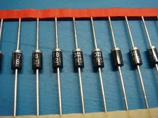 (10) DIODES INC 1N5821 SCHOTTKY BARRIER RECTIFIER DIODE AXIAL 3A 30V DO-201AD 