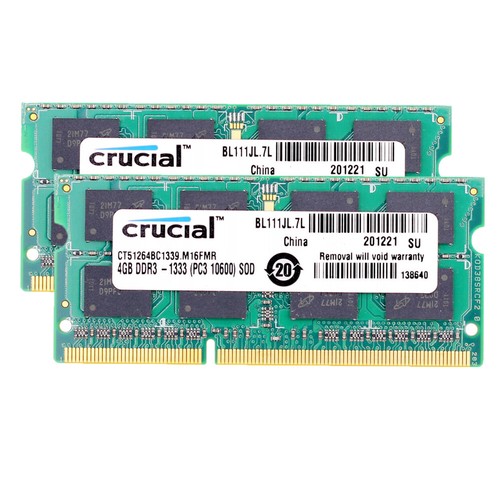 16GB 8GB 4GB 2GB Laptop Memory For Crucial DDR3 1333MHz 1.5V 204Pin CL9 RAM LOT - Picture 3 of 12