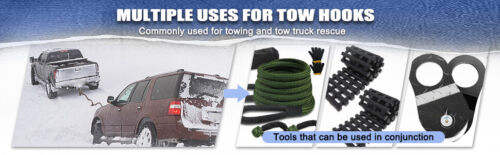 Upgraded Front Tow Hooks Fit For 2009-2019 Dodge Ram 1500 Black Heavy Duty - Bild 20 von 21