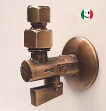 RUBINETTO SOTTOLAVABO OTTONE A SFERA  ½" CON FILTRO  BRONZATO - BRONZO