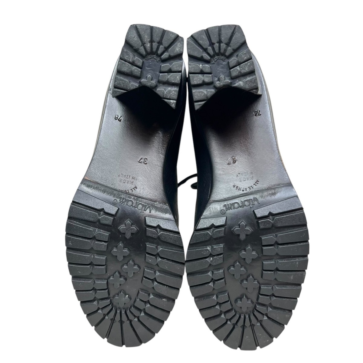 Ombeline Paris Women Oxford Pumps Leather Vibram Soles Black EUR37 