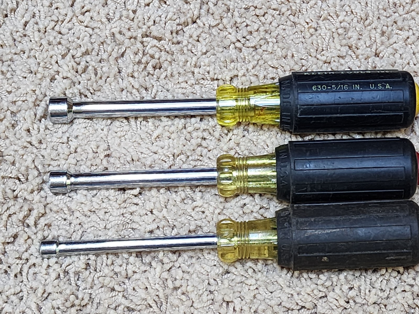 Klein Tools Cushion-grip Hex Nut Driver set 3-Pieces #630 USA | eBay