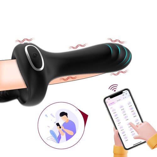 Penis Vibrator APP Remote Control Cock Ring Stimulator Delay Ejaculation Sex Toy - Picture 16 of 17