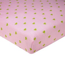 Sadie  Scout Bird Print Crib Sheet, Pink