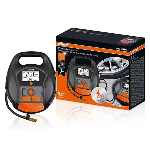 Osram Tyreinflate 6000 - Compressore Digitale Cordless e Pompa D'aria
