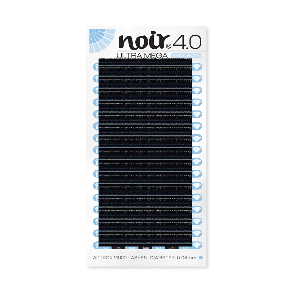 Russian Volume Lashes Noir 0.04 Pro made Faux Mink Ultra Mega Eyelash Extensions