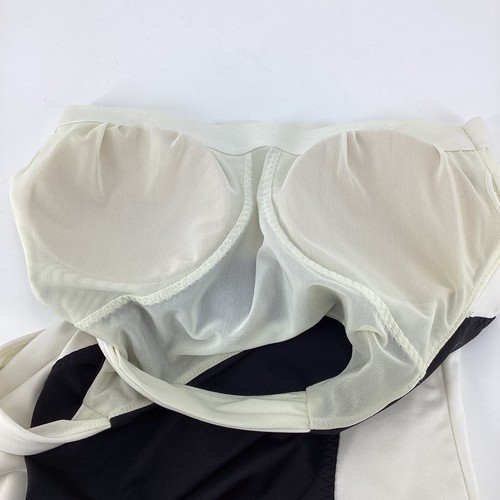 ATHLETA Women's Sz S/M Swim Dress Black White Block Racerback Stretch Padded Bra - Picture 6 of 10