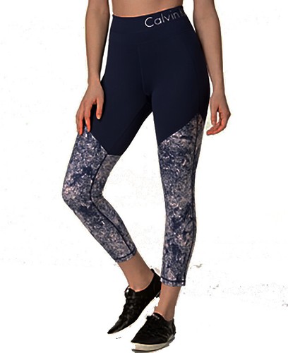 Diamond Dust Printed Leggings: Black 
