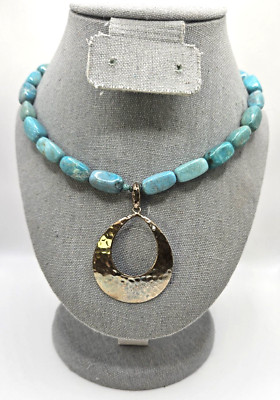 Barse Sterling Silver Turquoise Beaded Necklace Artsn27t