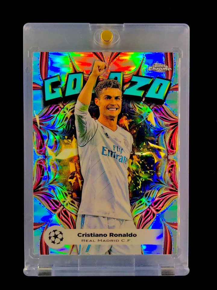 CRISTIANO RONALDO RARE CHROME REFRACTOR Silver Holo Insert - REAL MADRID - Image 4 of 4