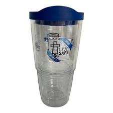 Tervis Made in USA Double Walled Clear Colorful Tabletop Insulated Tumbler LOGO