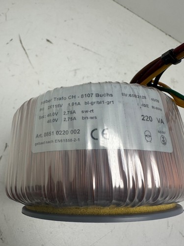 Transformador Huber 0851 0220 002 EN61558-2-1 220va - Imagen 3 de 3